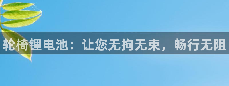 凯时首页地址：轮椅锂电池：让您无拘无束，畅行无阻